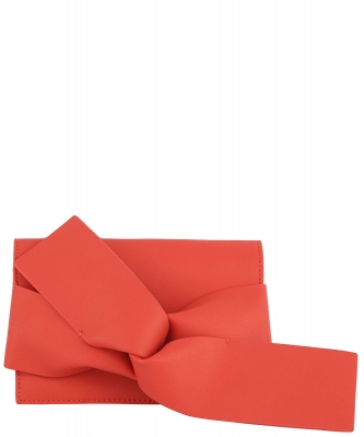 Bow Accent Clutch Crossbody Bag CL-0132 CORAL